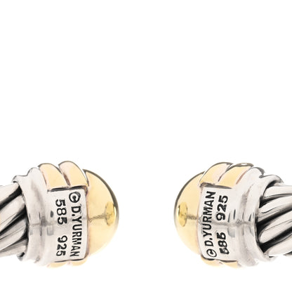 David Yurman Sterling Silver 14K Yellow Gold 10mm Cable Classics Bracelet 3 of 3