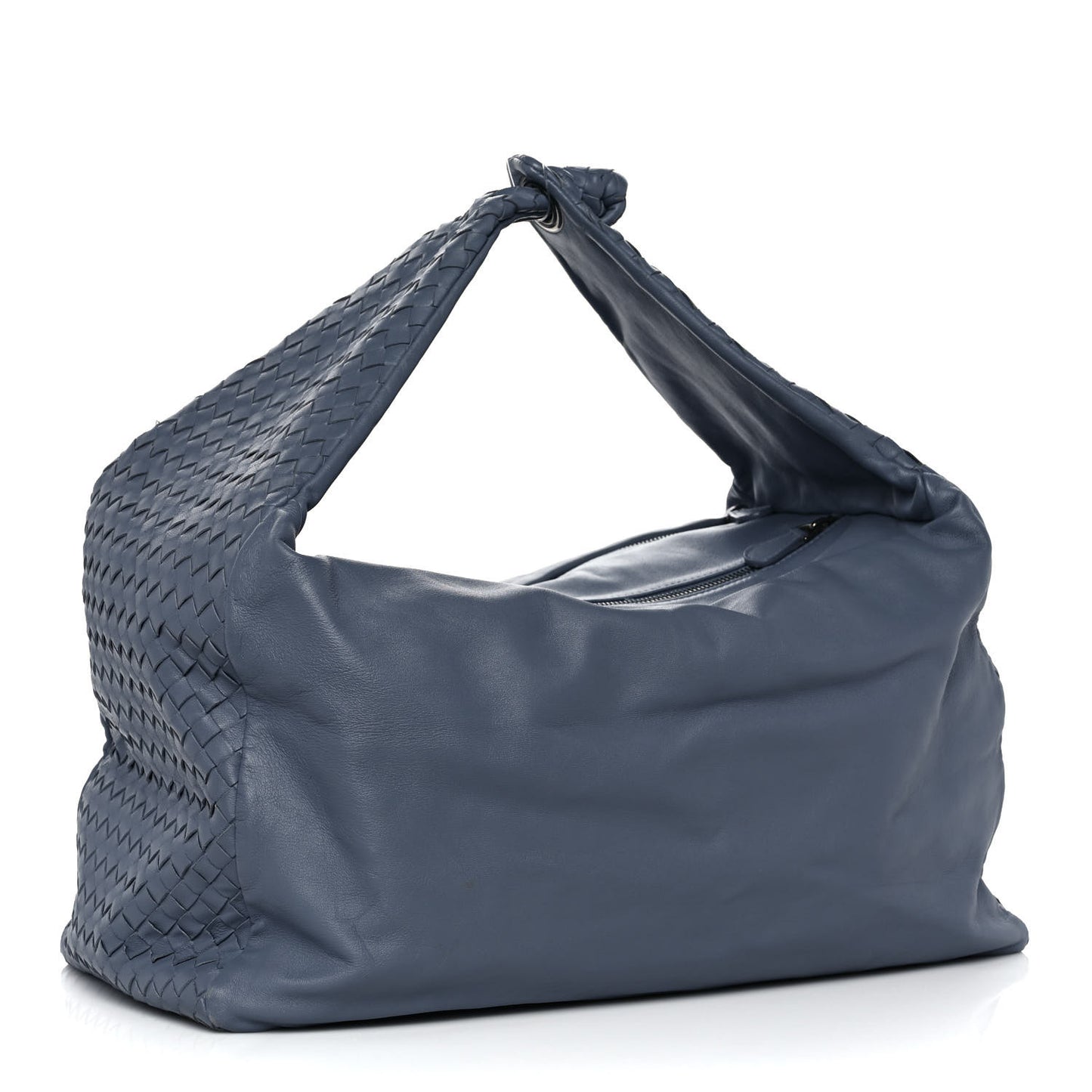 Nappa Intrecciato Large Knot Hobo Krim