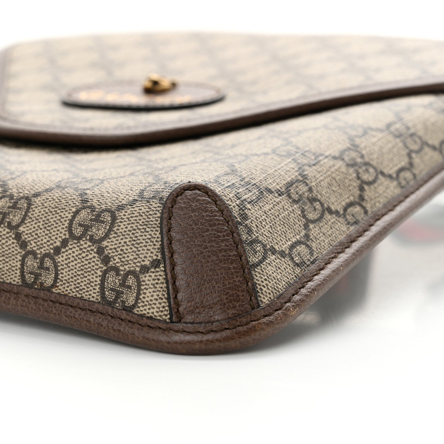 GG Supreme Monogram Web Medium Neo Vintage Flap Messenger Bag Beige New Acero