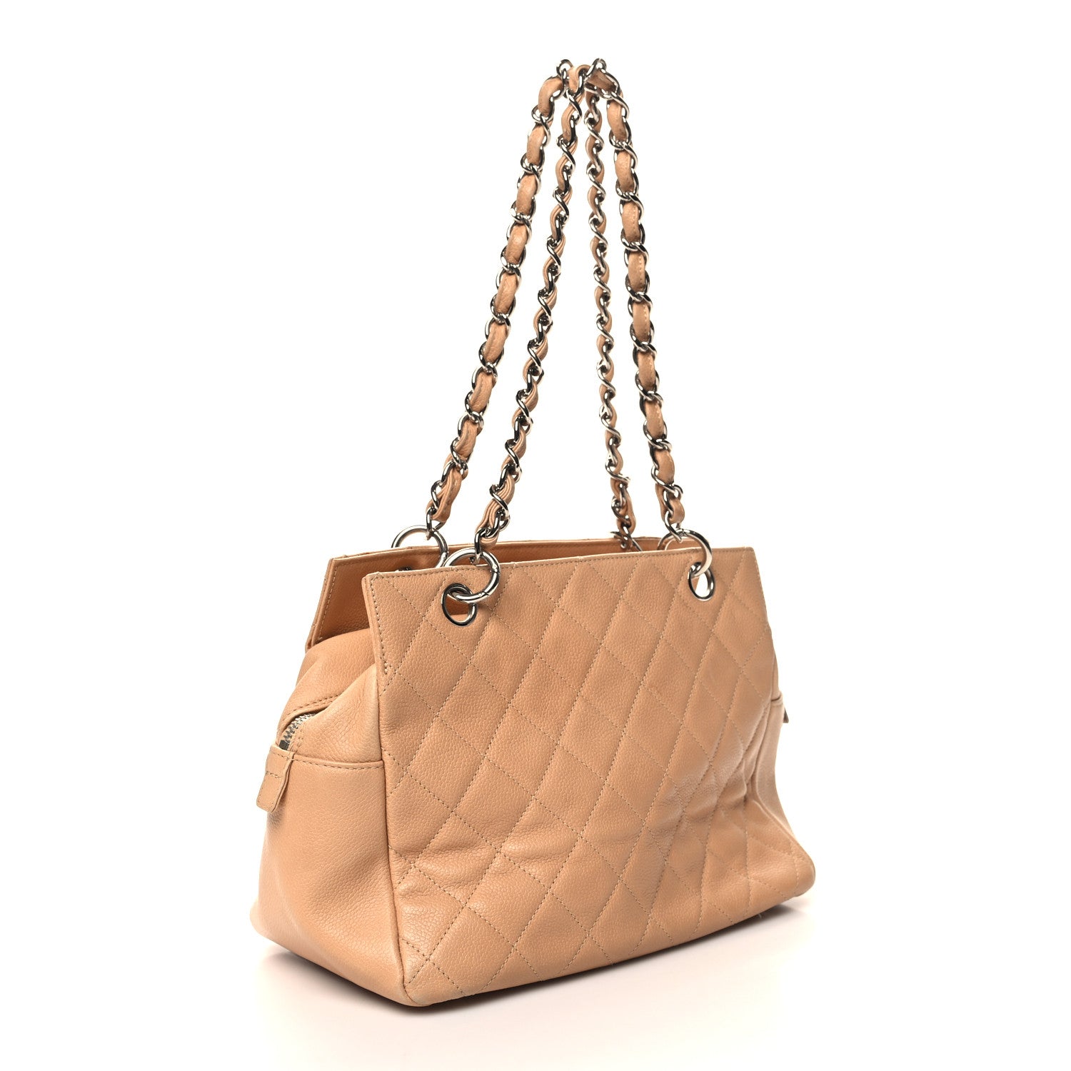 Chanel Caviar Quilted Petit Timeless Tote PTT Beige 3 of 15