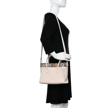 Louis Vuitton Calfskin Karung Snakeskin Mahina On My Side PM Quartz White 2 of 12