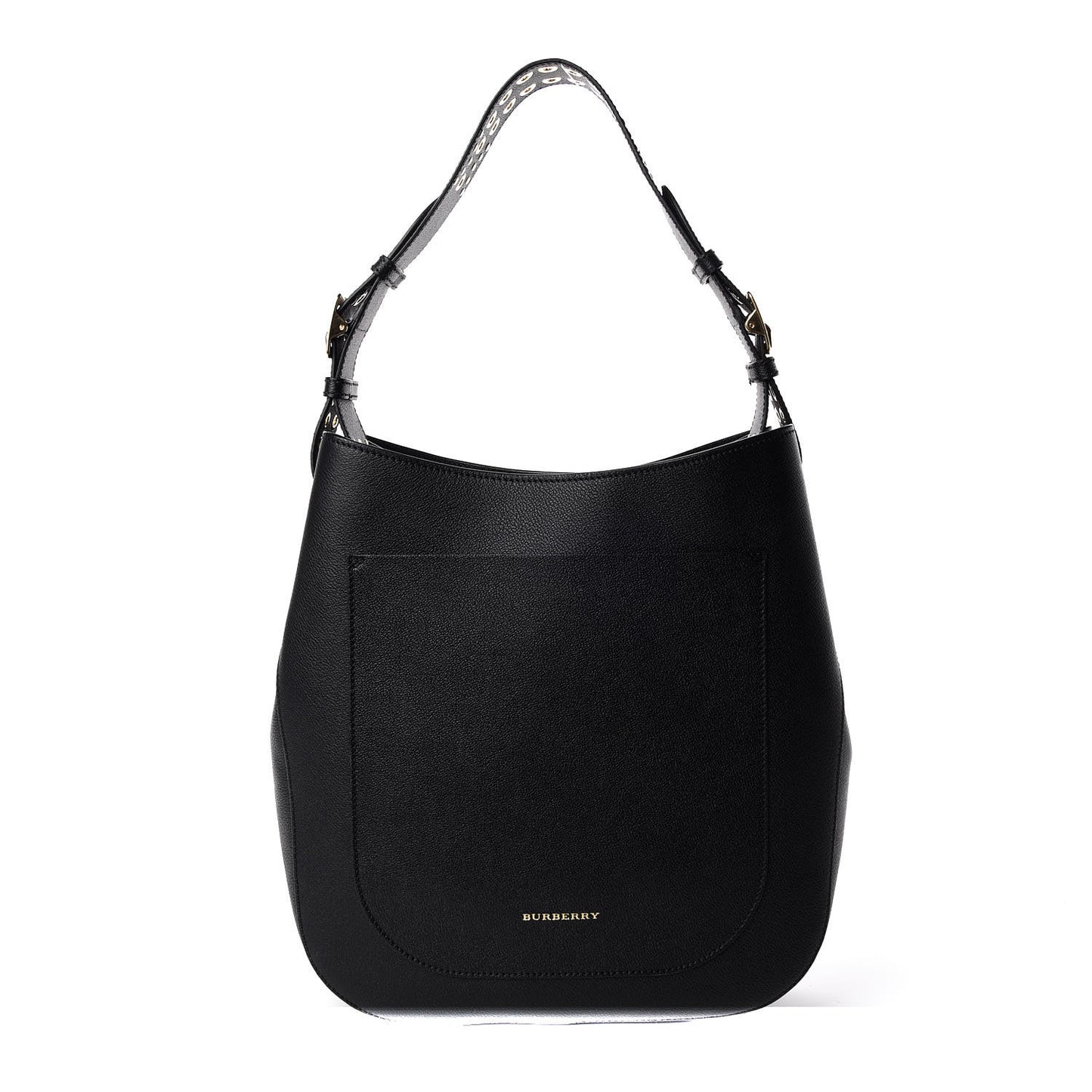 Soft Grainy Calfskin Studded Small Elmstone Hobo Black