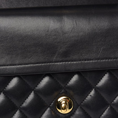Chanel Lambskin Quilted Medium Double Flap Black 18 of 20