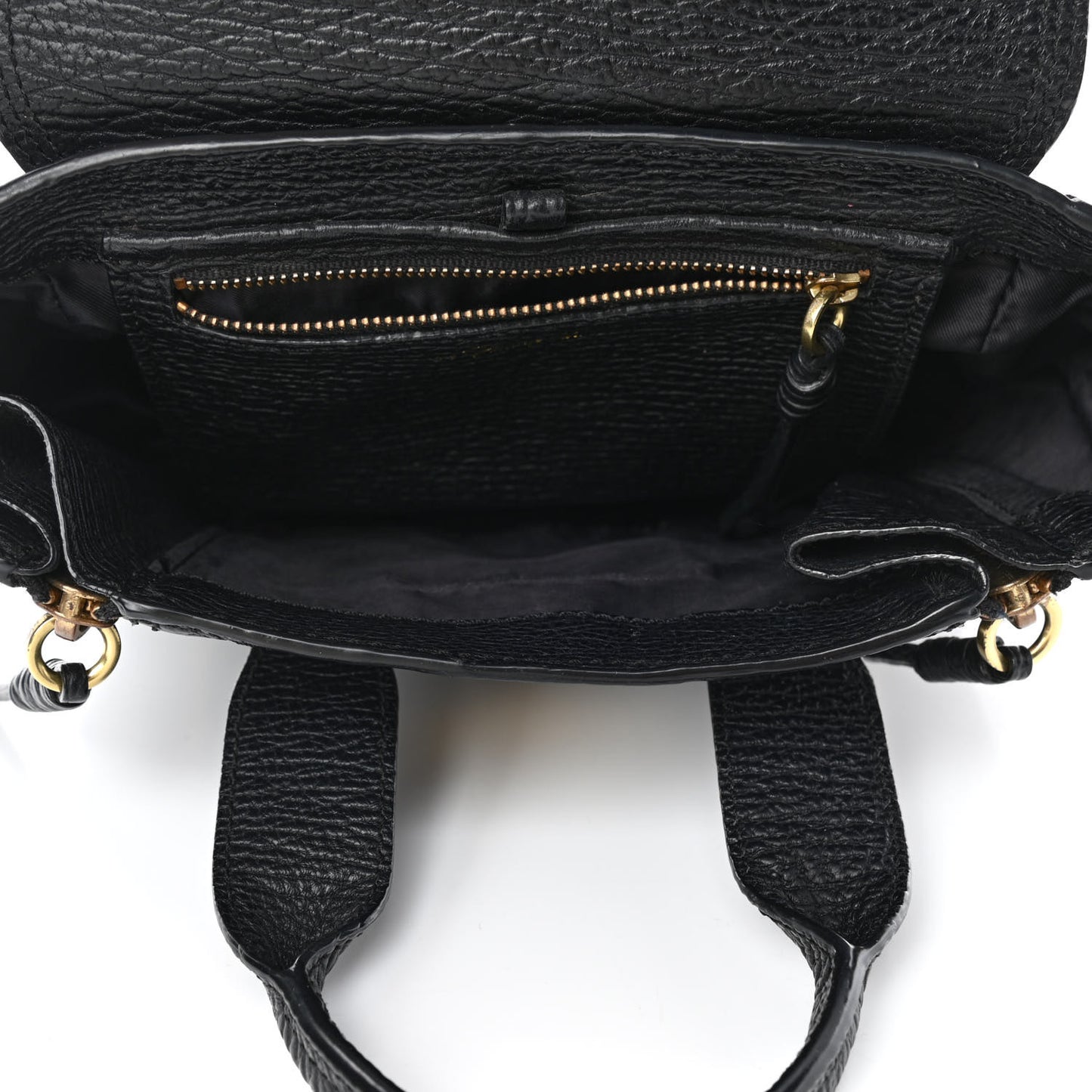 Textured Calfskin Mini Pashli Satchel Black