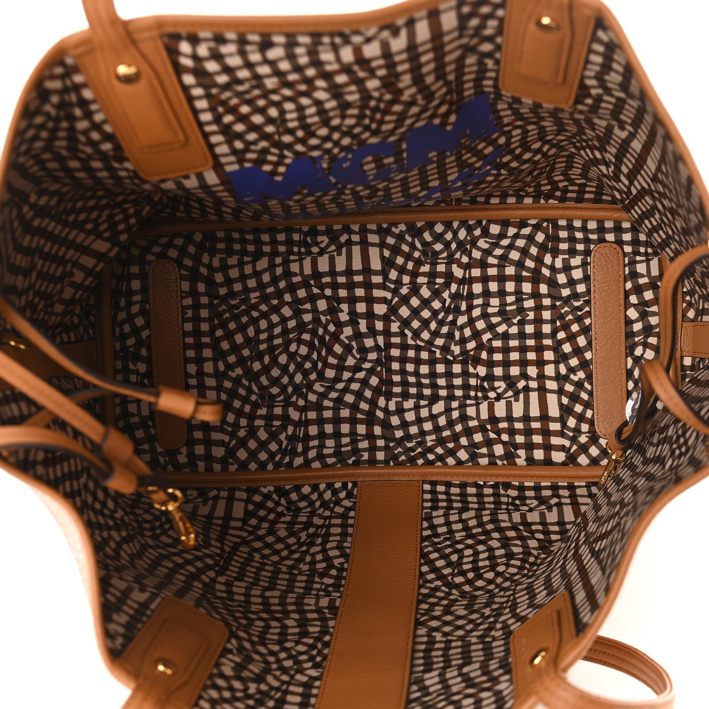 Visetos Medium Liz Reversible Shopper Tote Cognac