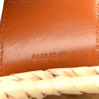 Chloe Raffia Smooth Calfskin Small Sense Basket Caramel 8 of 13