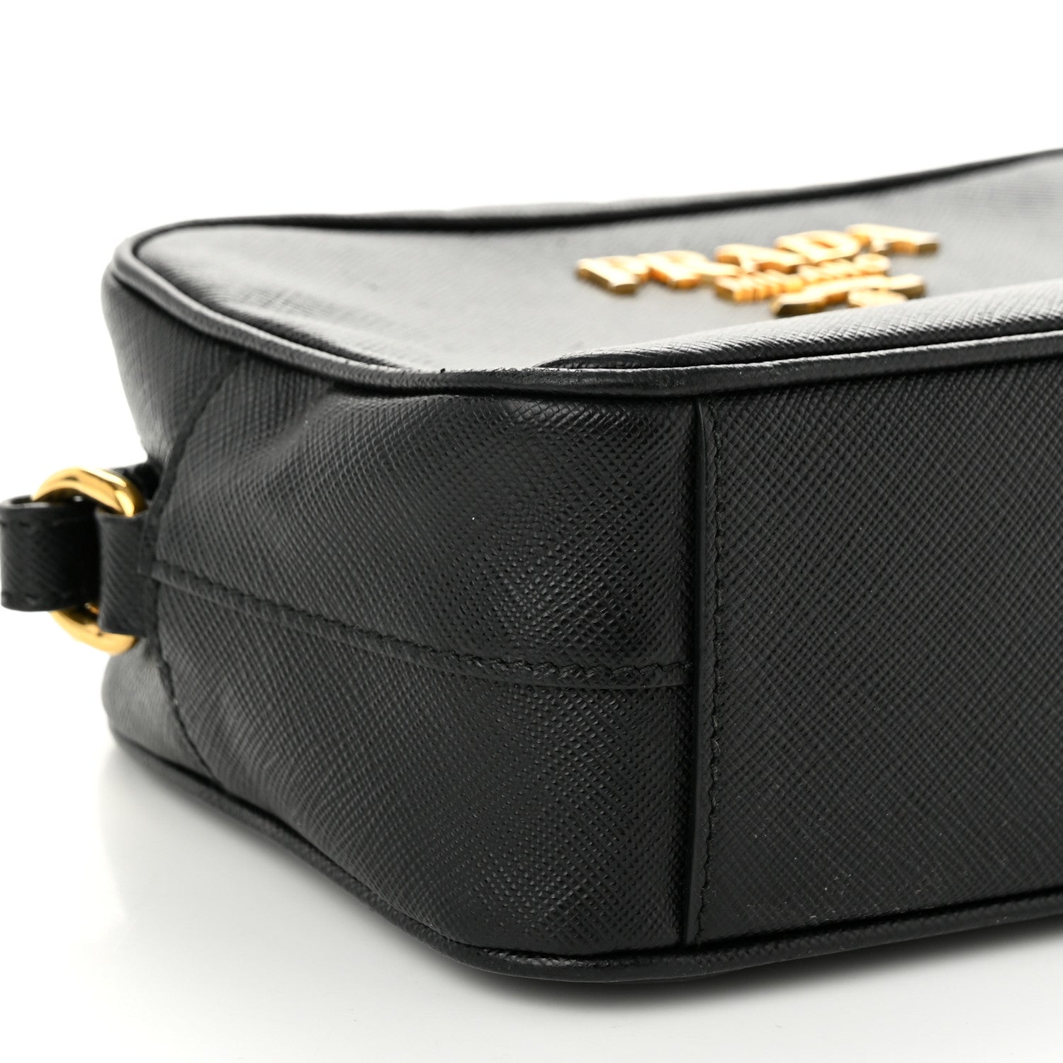 Prada Saffiano Mini Camera Crossbody Bag Black 8 of 9