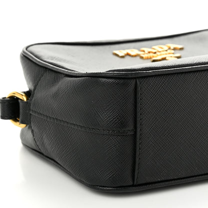 Prada Saffiano Mini Camera Crossbody Bag Black 8 of 9