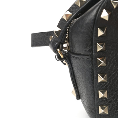 Valentino Garavani Pebbled Calfskin Rockstud Camera Crossbody Bag Black 14 of 16