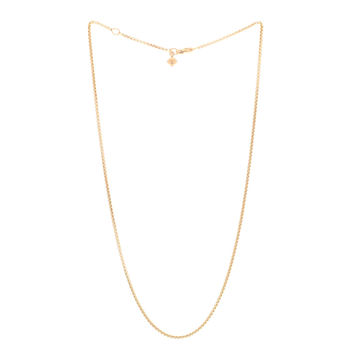 18K Yellow Gold 1.7mm Box Chain Necklace 18"