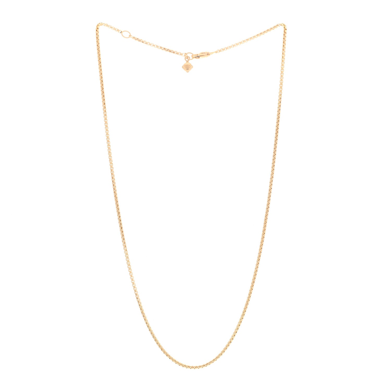 David Yurman 18K Yellow Gold 1.7mm Box Chain Necklace 18" 3 of 4