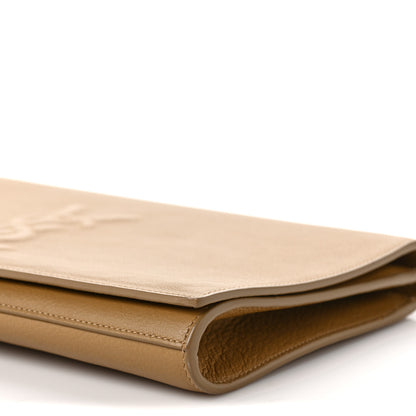 Saint Laurent Goatskin Large Belle De Jour Clutch Beige 8 of 9