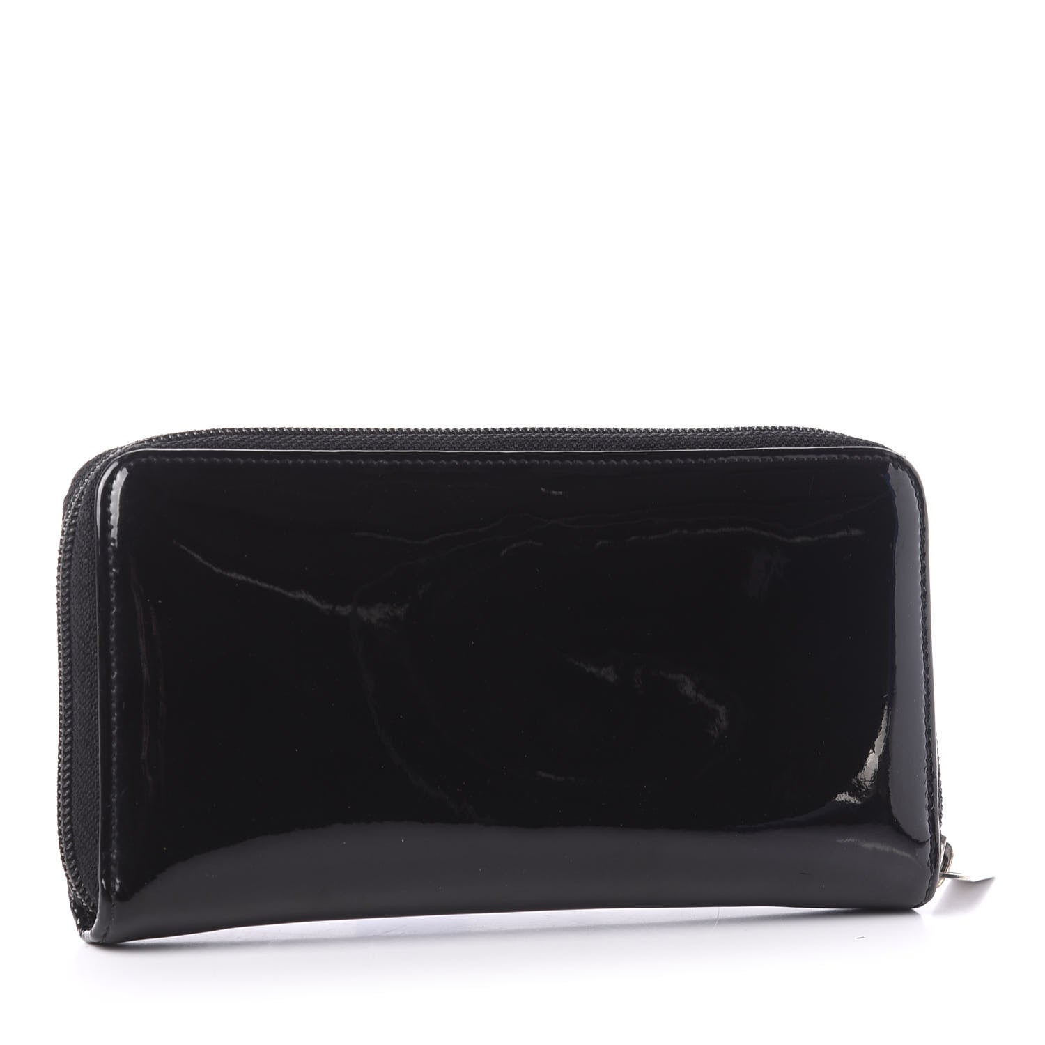 Chanel Patent Large Gusset CC Zip Wallet Black 3 of 9