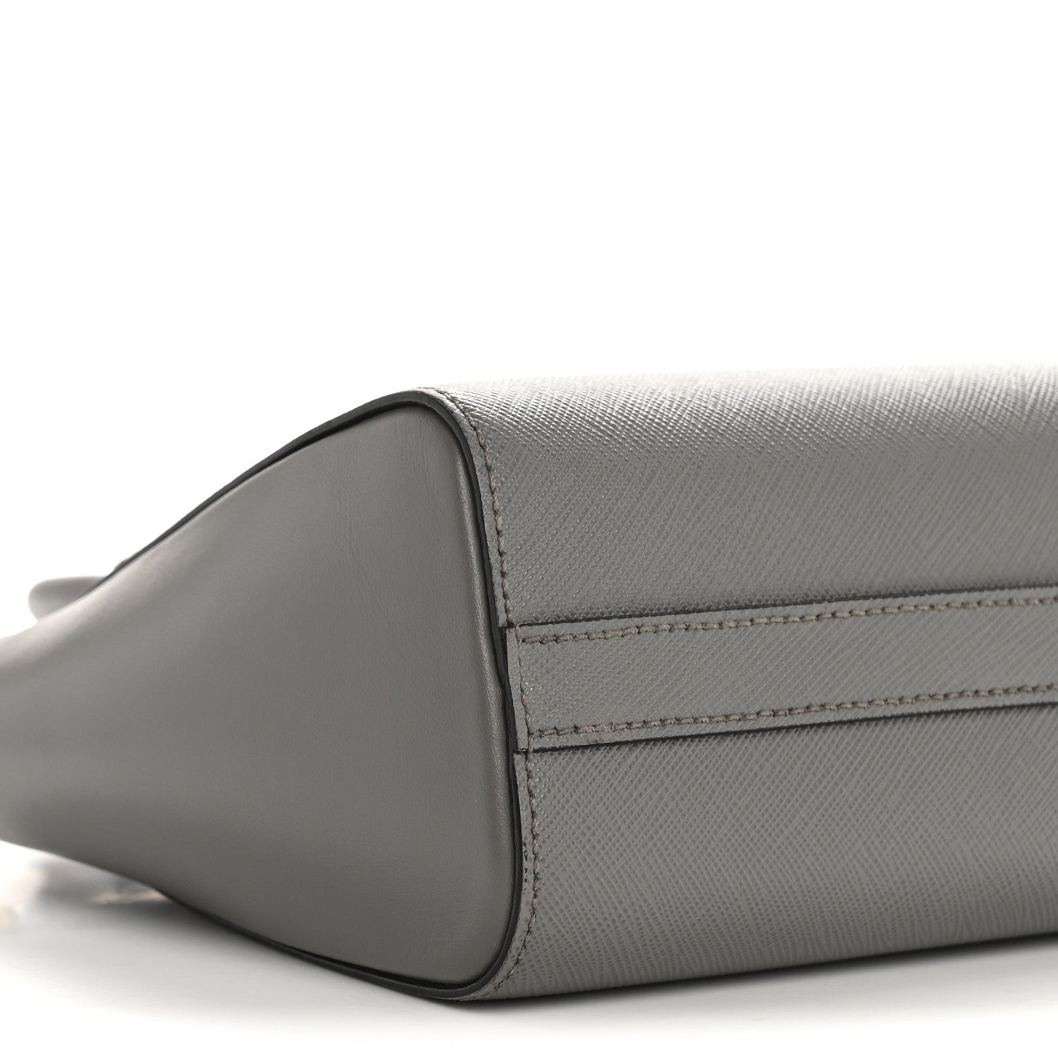 Prada Saffiano Soft Calfskin Mini Zippered Tote Marmo 1776022