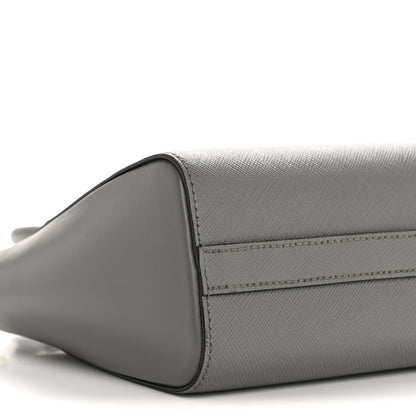 Prada Saffiano Soft Calfskin Mini Zippered Tote Marmo 10 of 16