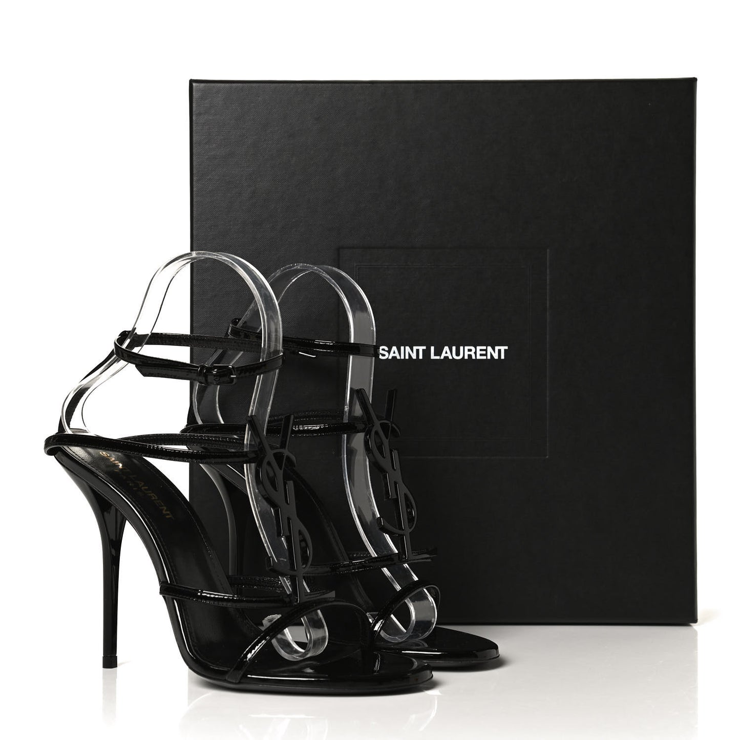 Patent Cassandra 100 Ankle Strap Sandals 38 Black