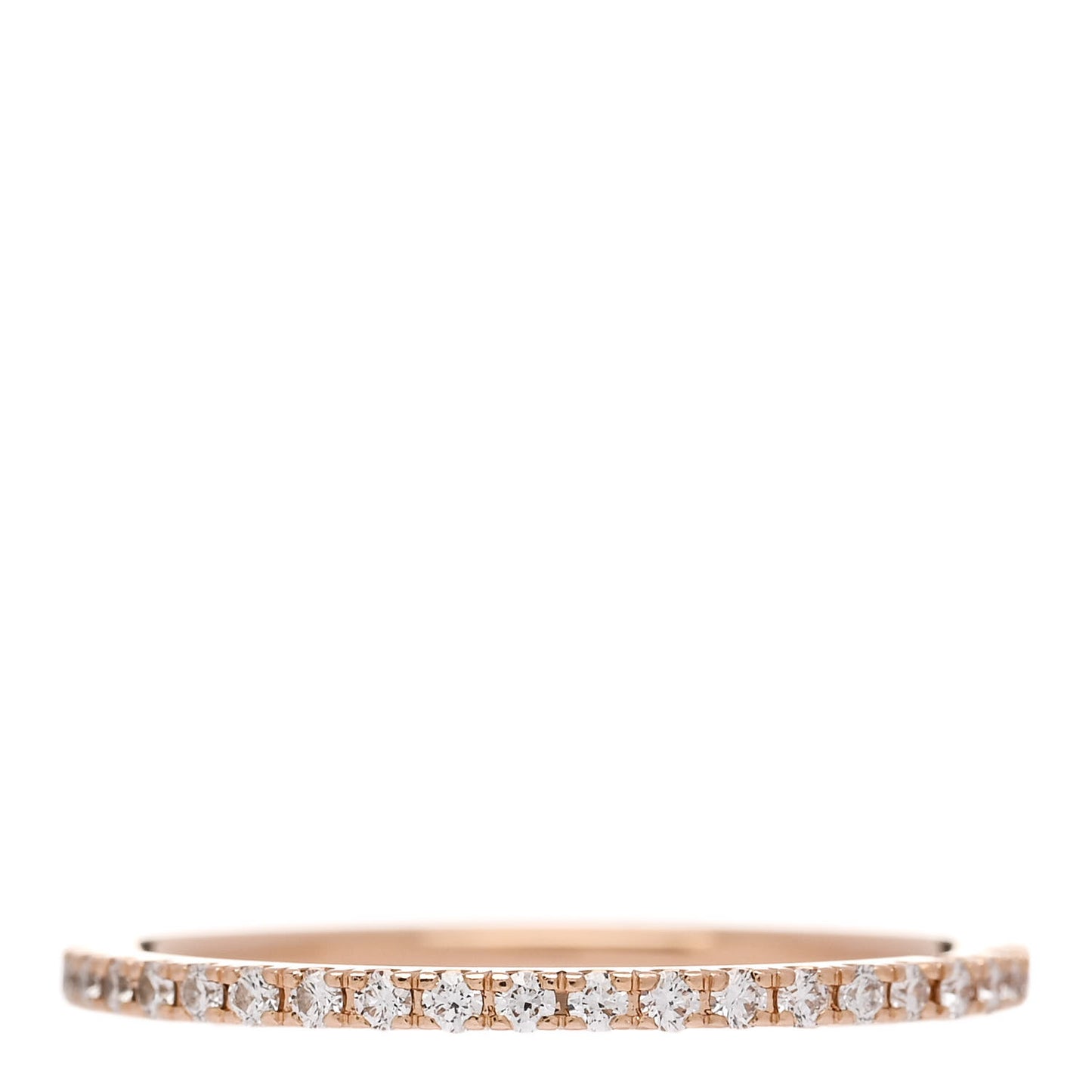 18K Rose Gold Diamond 1.25mm Felicite Wedding Band Ring 53 6.5