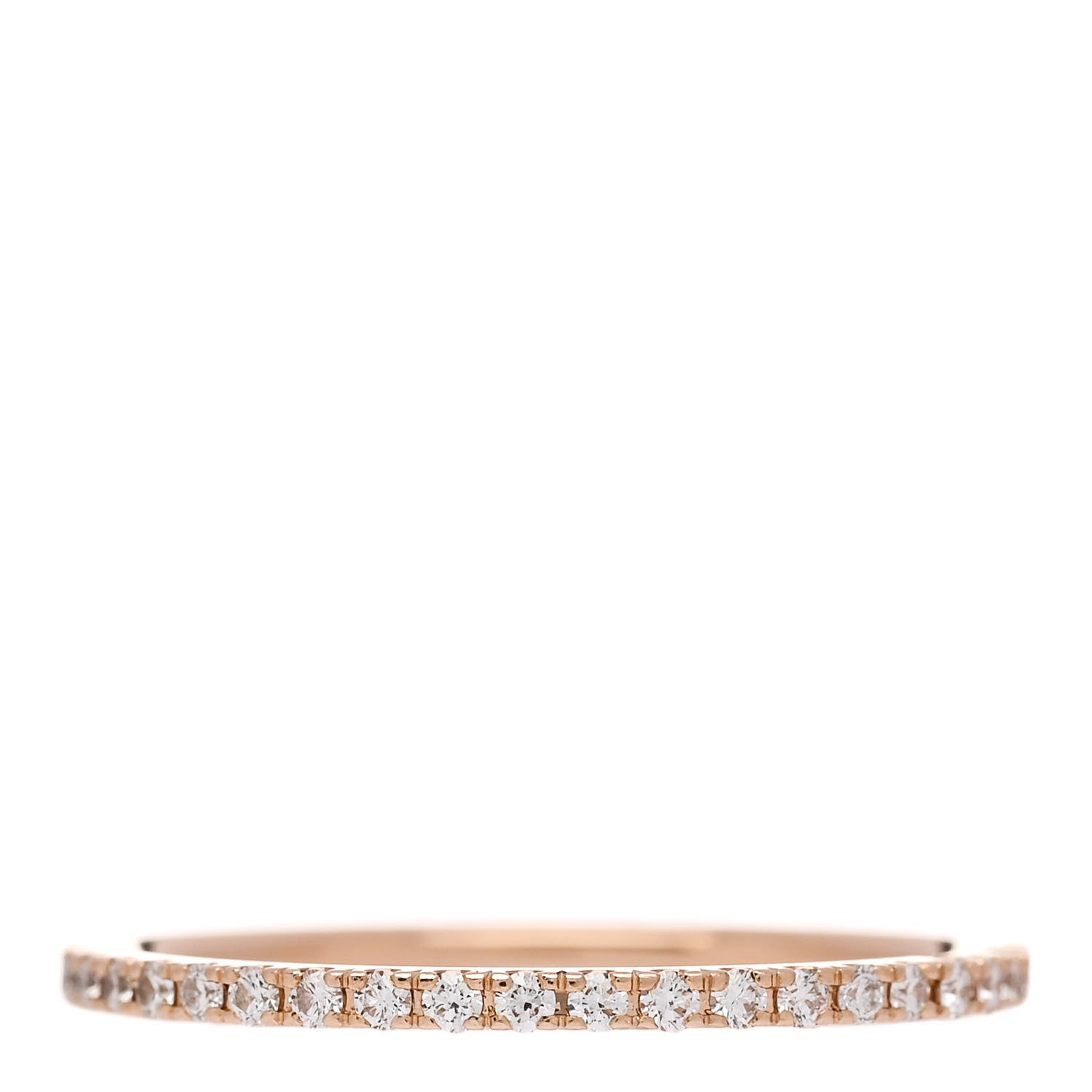 Van Cleef & Arpels 18K Rose Gold Diamond 1.25mm Felicite Wedding Band Ring 53 6.5 3 of 5