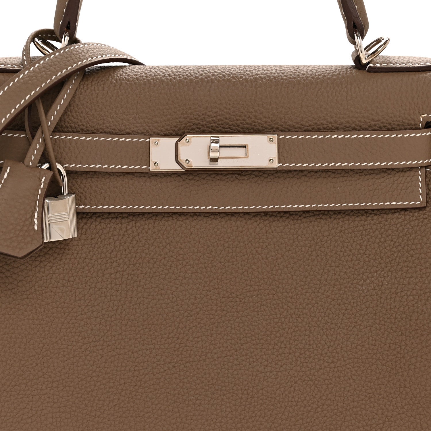 Hermes Togo Kelly Retourne 28 Etoupe 8 of 13