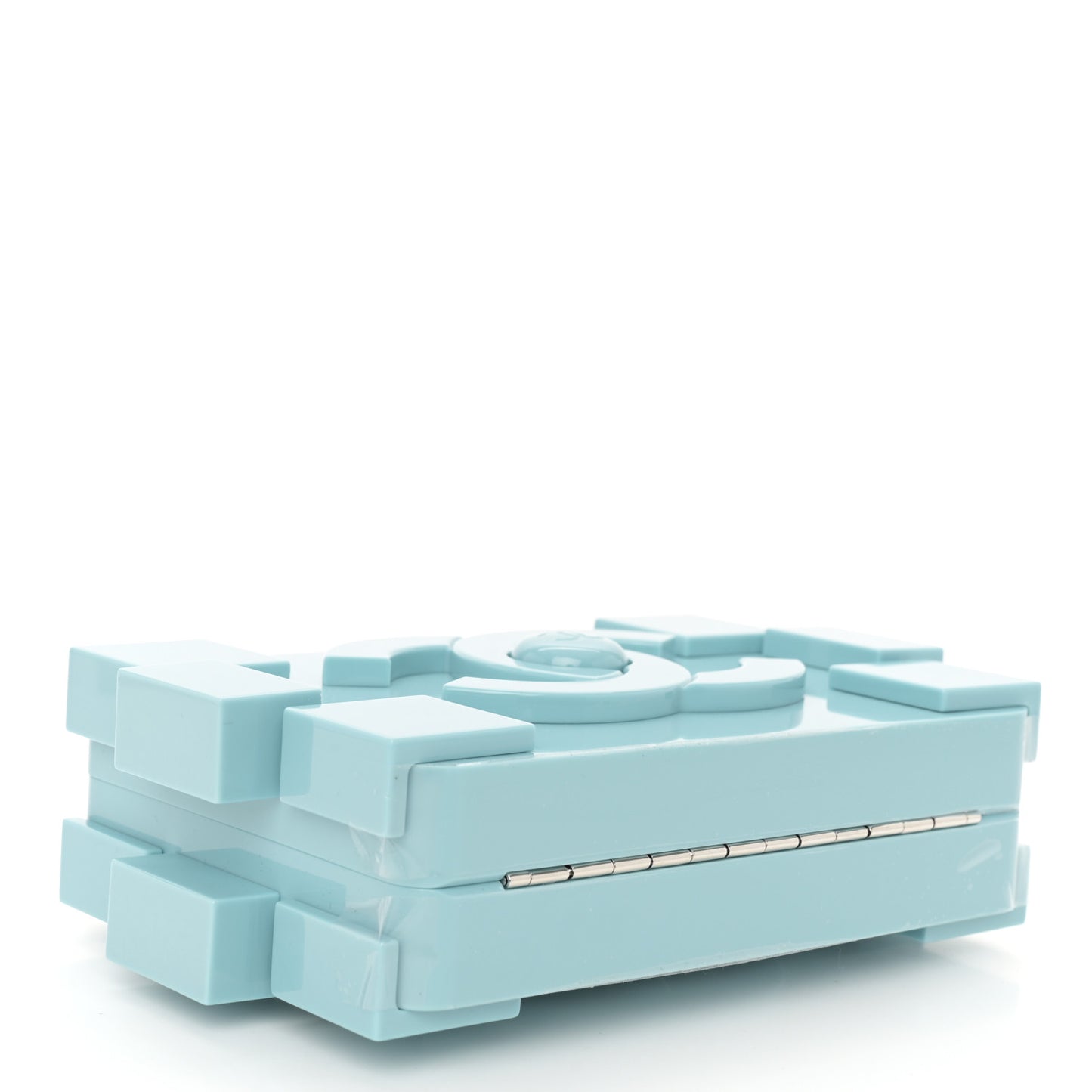 Plexiglass Boy Brick Lego Clutch Light Blue