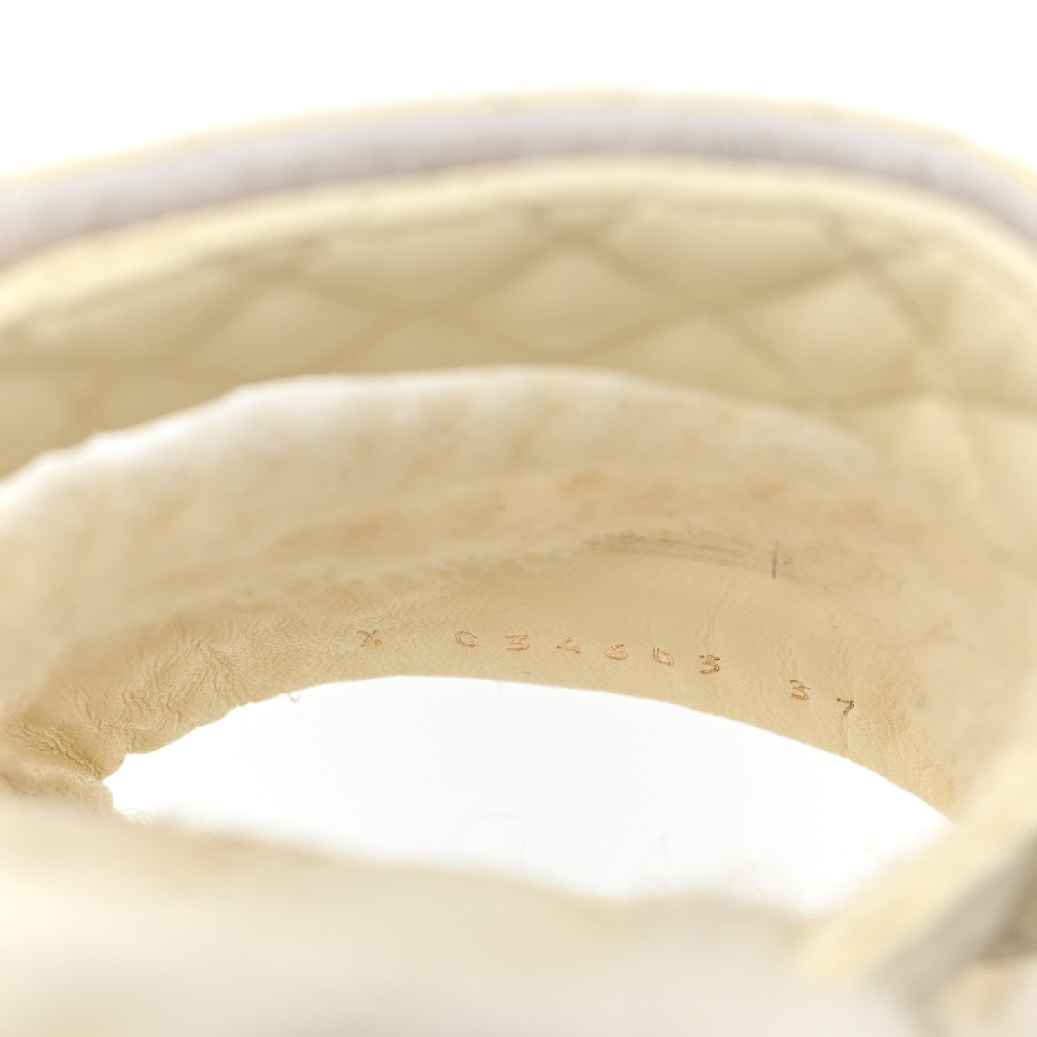 Chanel Cord Lambskin Quilted Logo Mules 37 Ivory 8 of 8