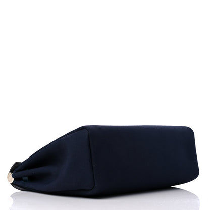 Hermes Toile Vache Calfskin Herbag 30 PM Navy Bleu 4 of 11