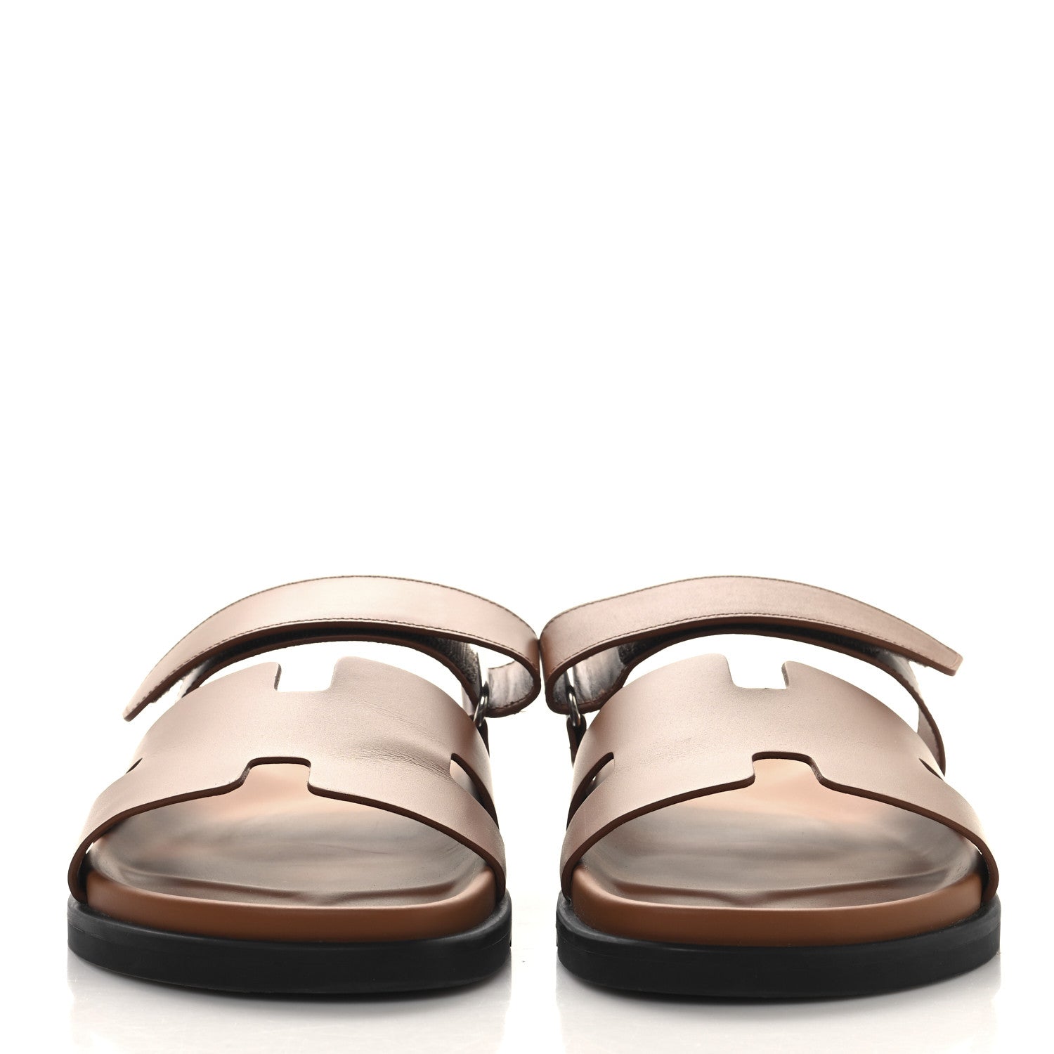 Hermes Calfskin Mens Chypre Sandals 44 Beige Dore 3 of 12