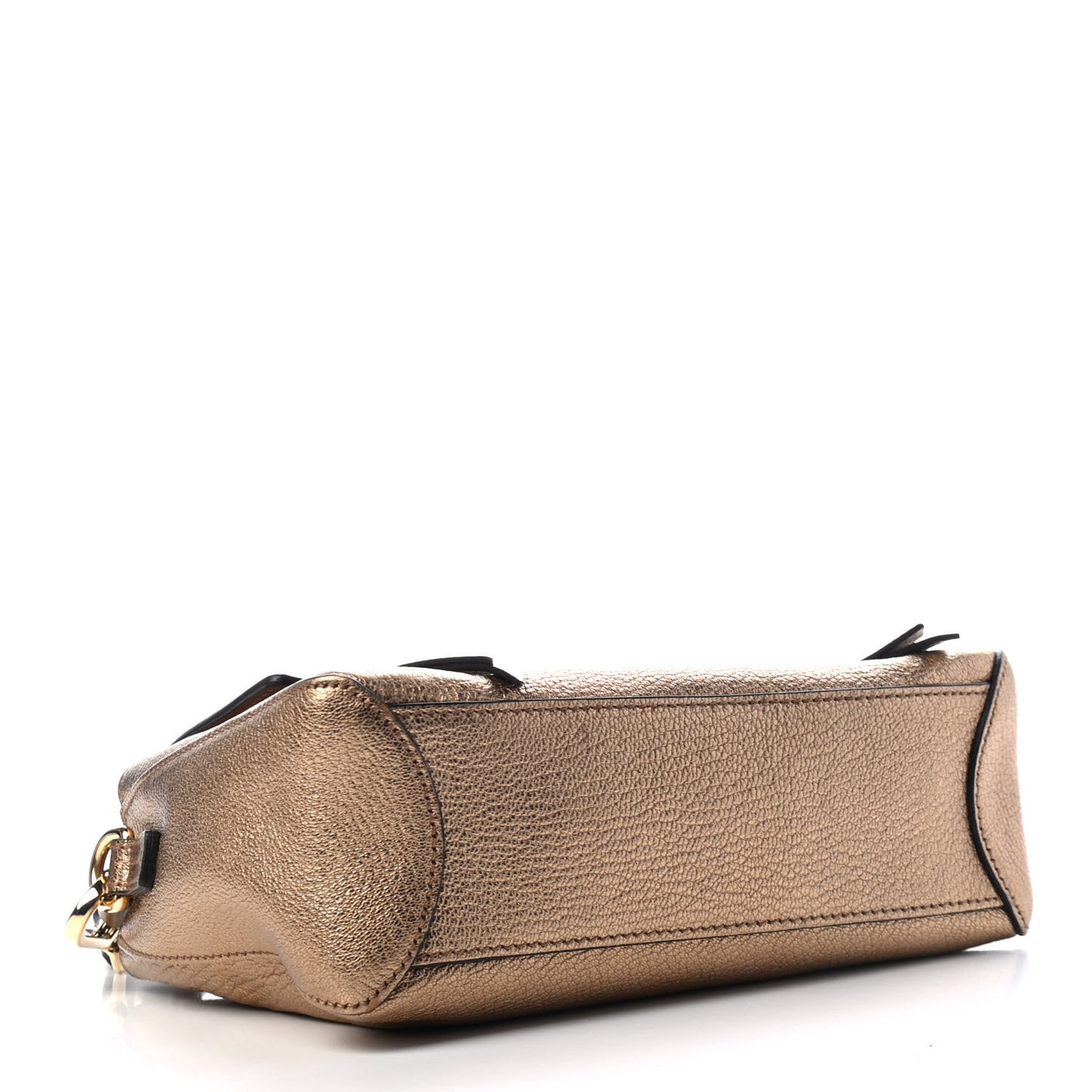 Metallic Calfskin Mini Faye Day Shoulder Bag Gold