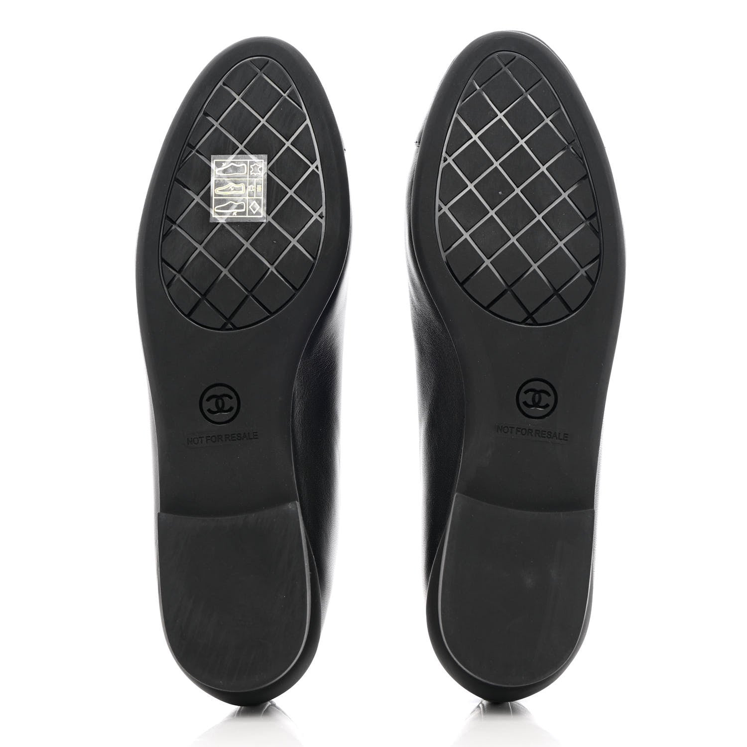 Chanel Calfskin CC Cap Toe Uniform Ballerina Flats 36 Black 5 of 10