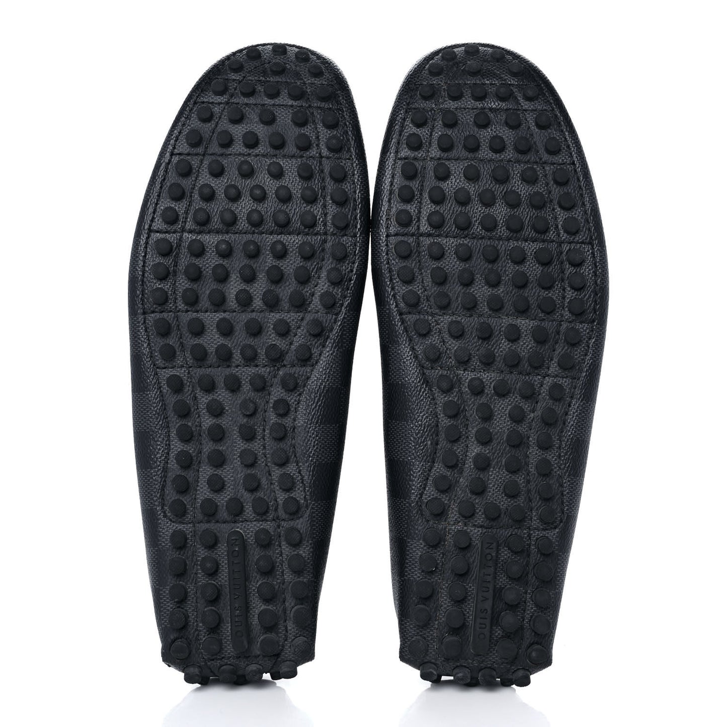 Mens Damier Graphite Hockenheim Moccasin Loafers 8 Onyx