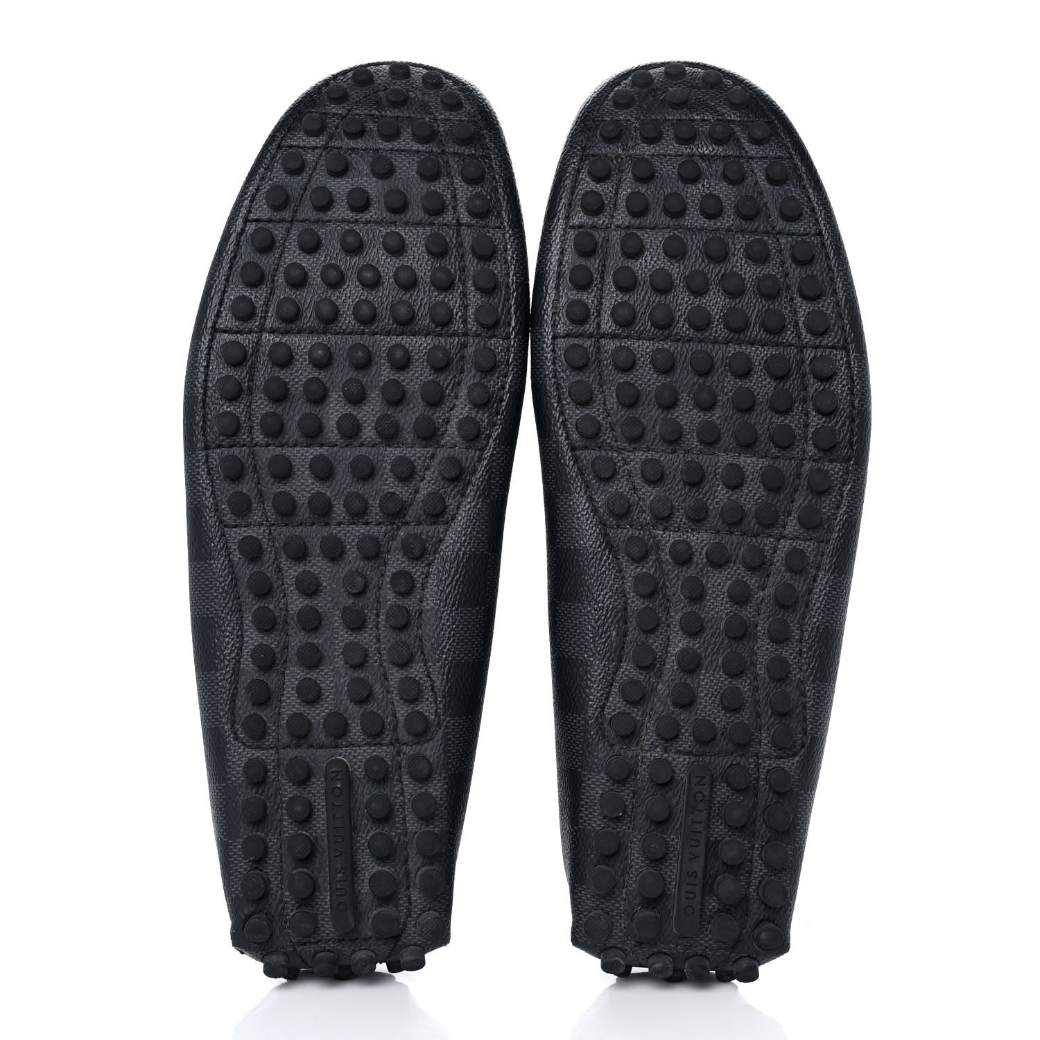 Louis Vuitton Mens Damier Graphite Hockenheim Moccasin Loafers 8 Onyx 5 of 8