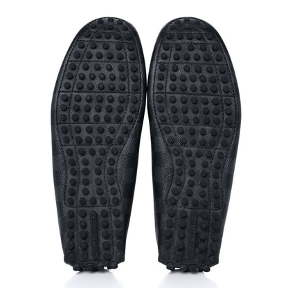 Louis Vuitton Mens Damier Graphite Hockenheim Moccasin Loafers 8 Onyx 5 of 8