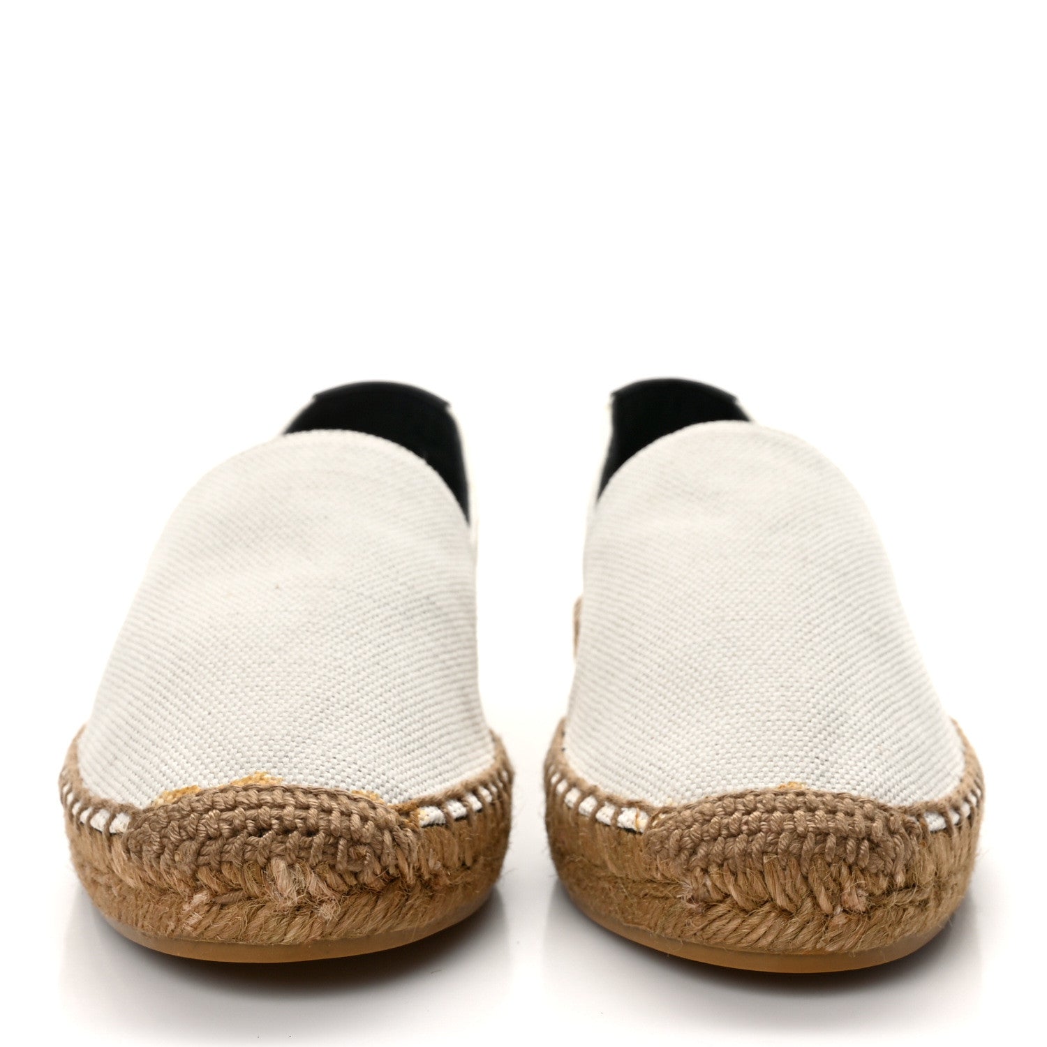 Saint Laurent Canvas Nappa Elba Light Logo Embroidered Espadrilles 36 Ecru 2 of 12