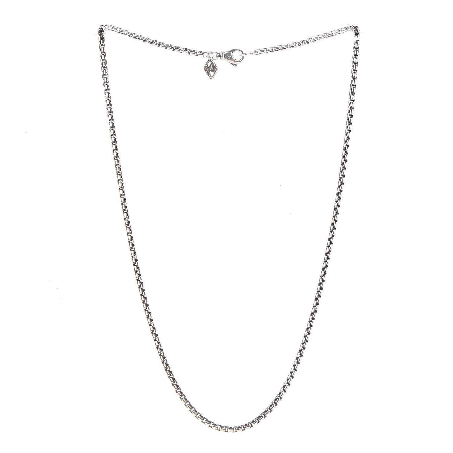 David Yurman Sterling Silver 14K Yellow Gold 2.7mm Small Box Chain Necklace 18" 3 of 6