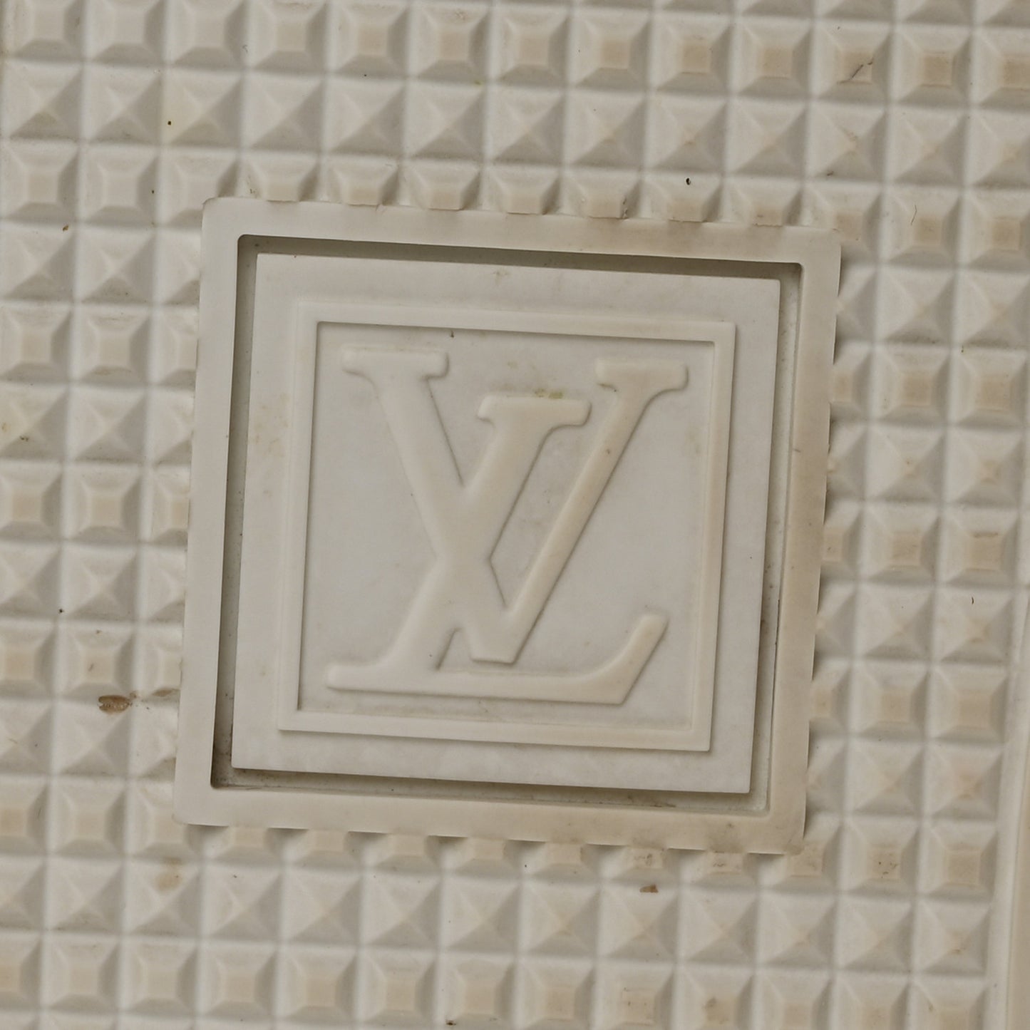 Calfskin Monogram Embossed Front Row Sneakers 40 White