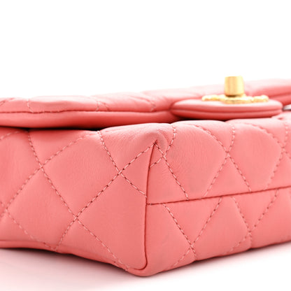 Chanel Lambskin Quilted Mini Quilted Handle Crush Flap  Pink 9 of 11