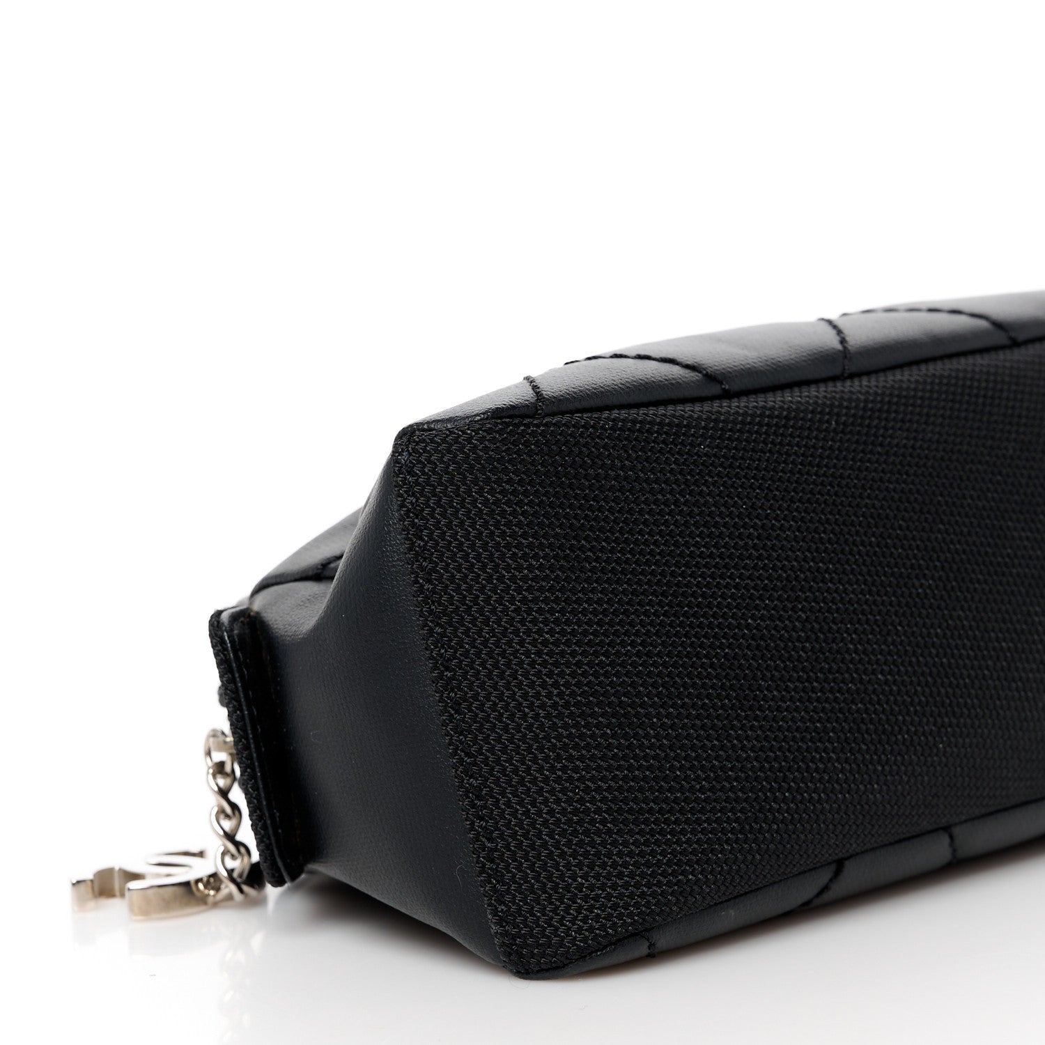 Chanel Coated Canvas Paris Biarritz Makeup Pouch Black 9 of 10