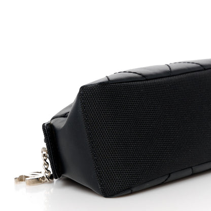 Chanel Coated Canvas Paris Biarritz Makeup Pouch Black 9 of 10