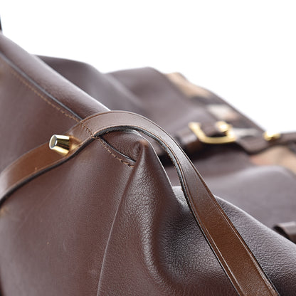 Burberry Calfskin House Check Small Salisbury Tote Brown 9 of 14