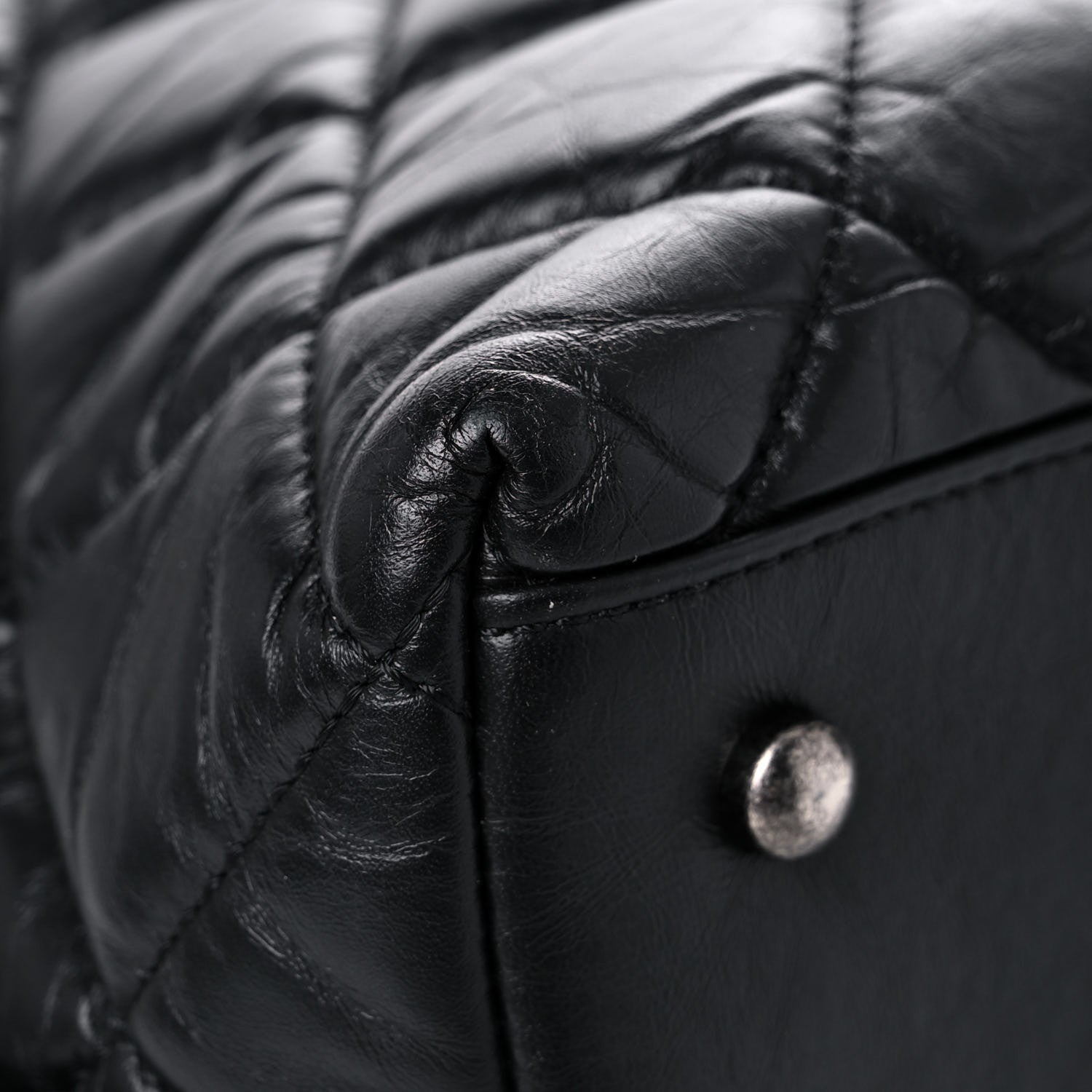 Chanel Aged Calfskin Small Bowling Bag Black 8 of 11