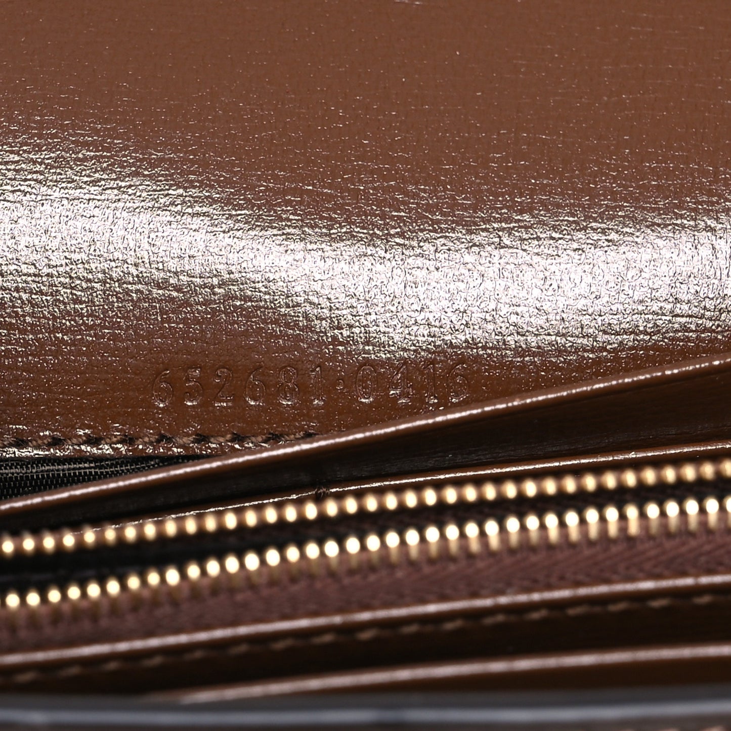 GG Supreme Monogram Azalea Calfskin Web Jackie 1961 Chain Wallet Beige Ebony Brown Sugar