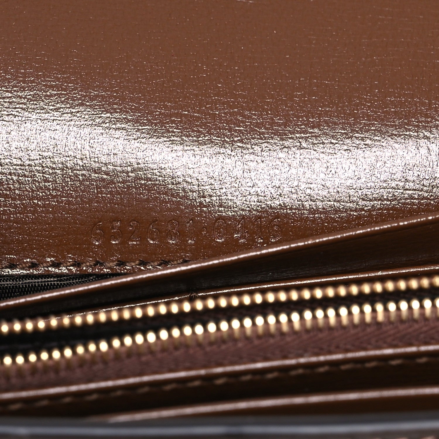 Gucci GG Supreme Monogram Azalea Calfskin Web Jackie 1961 Chain Wallet Beige Ebony Brown Sugar 10 of 17
