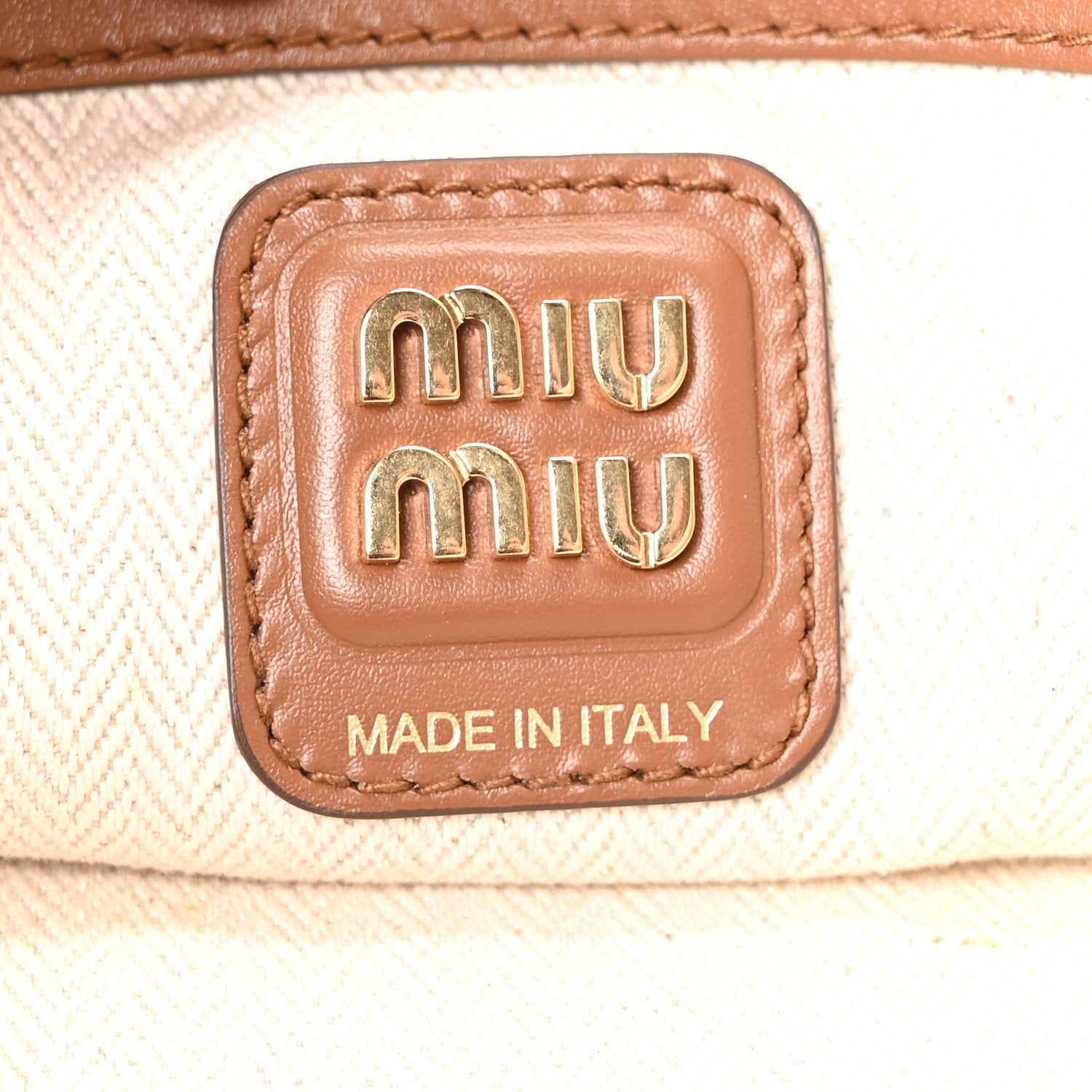 Miu Miu Nappa Patchwork Ivy Bag Cognac 5 of 8