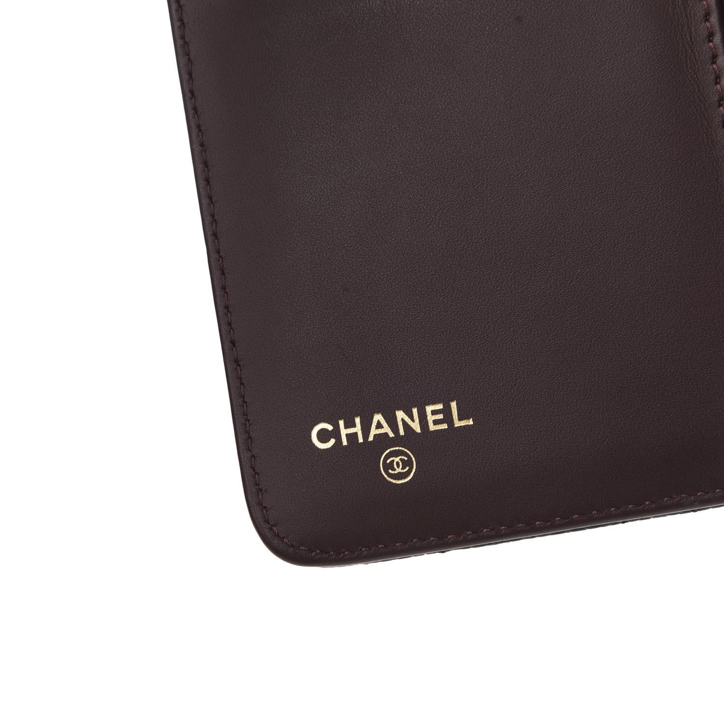 Caviar Quilted Zipped Pocket Wallet Black