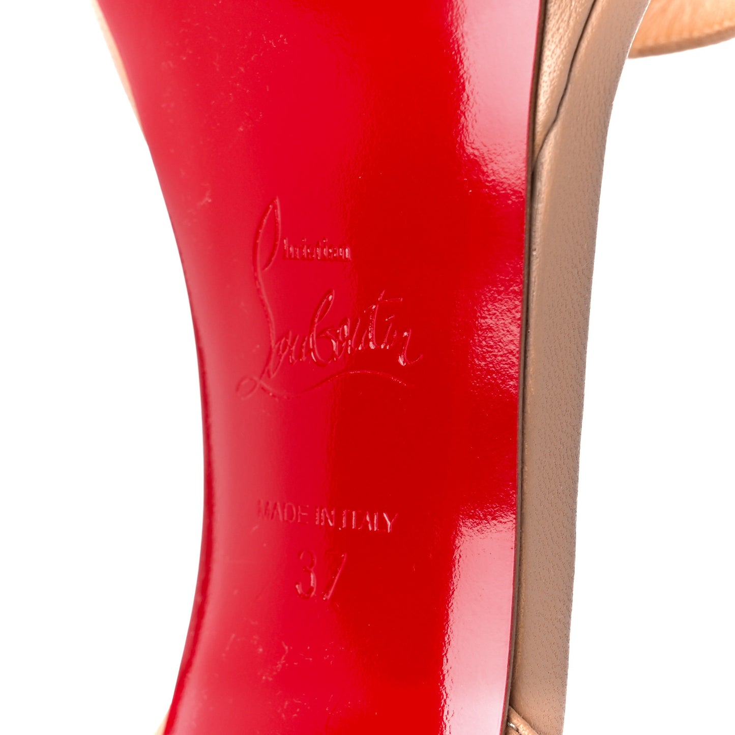 Nappa Loubi Queen 120 Pumps 37 Nude