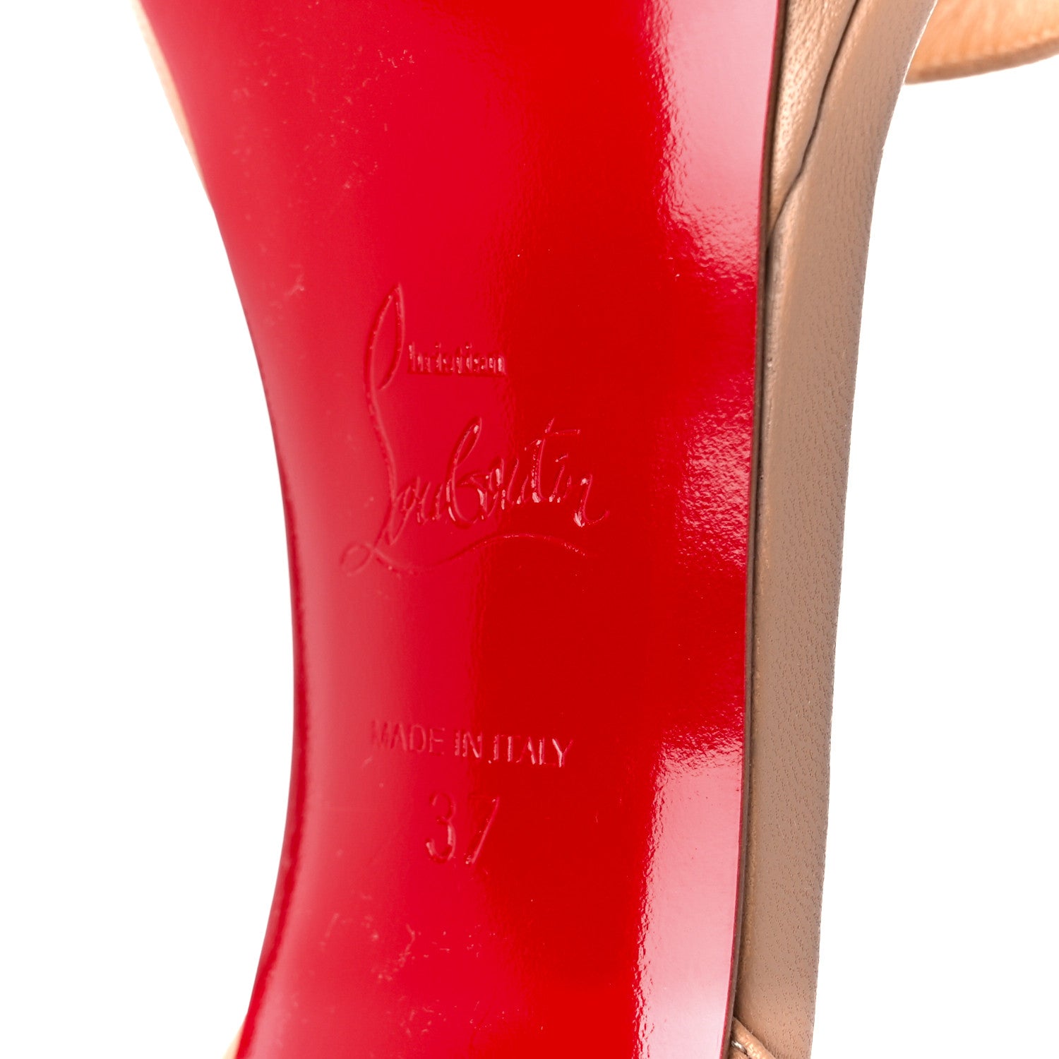 Christian Louboutin Nappa Loubi Queen 120 Pumps 37 Nude 6 of 10