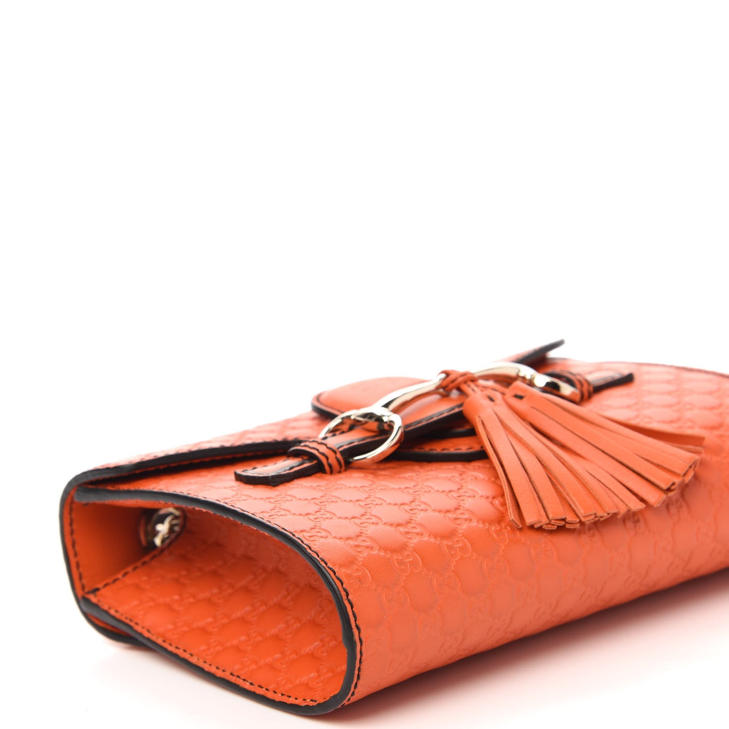 Soft Microguccissima Mini Emily Chain Shoulder Bag Sun Orange