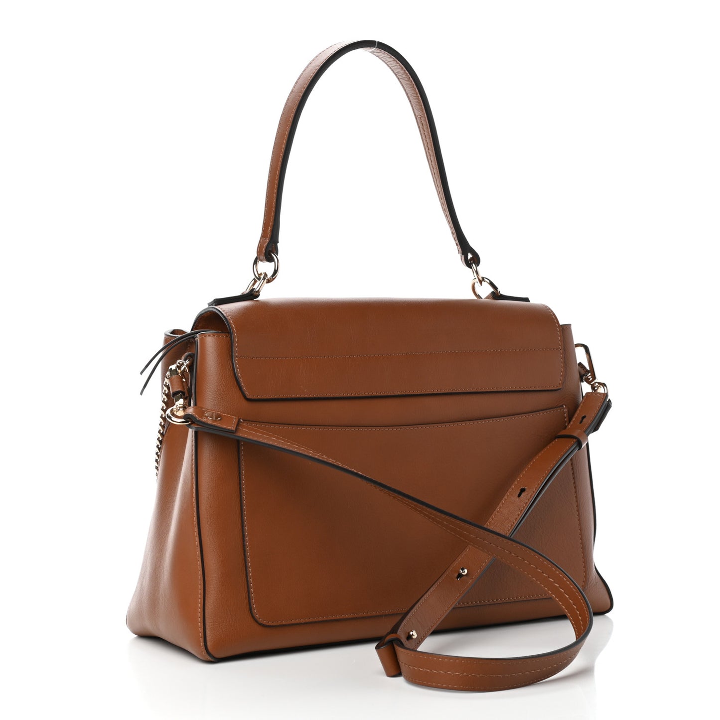 Calfskin Medium Faye Day Shoulder Bag Tan