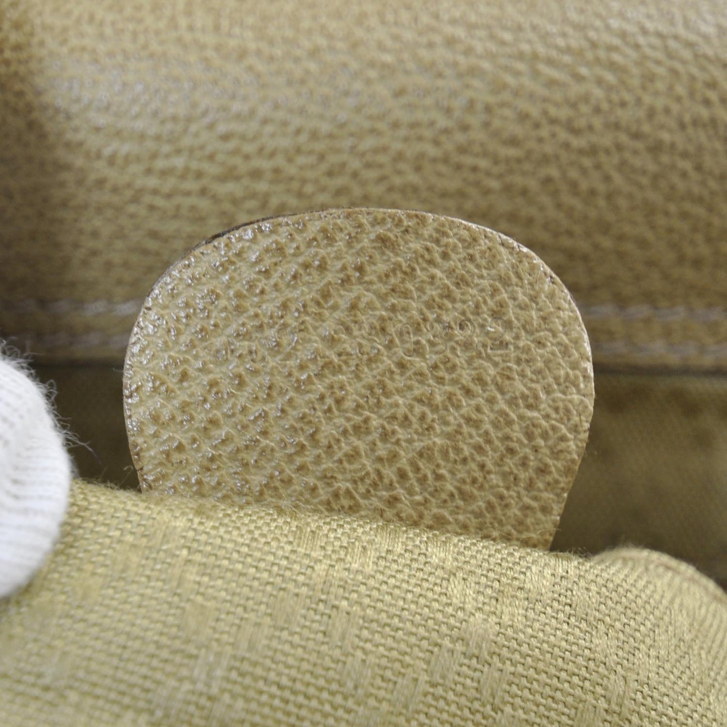 Suede Bamboo Handle Tote Beige