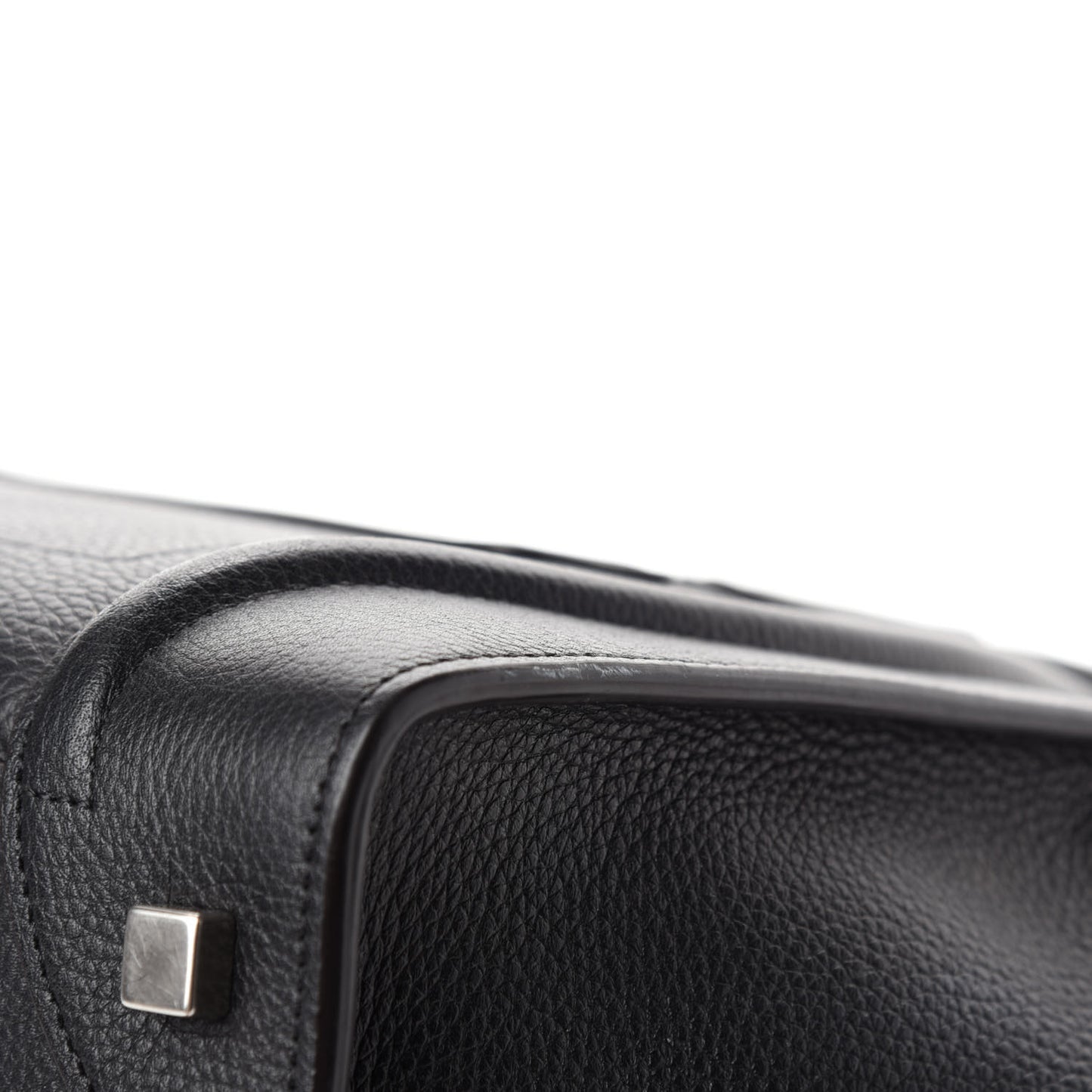 Drummed Calfskin Mini Luggage Black
